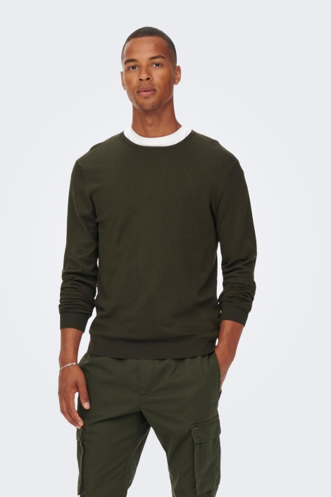 Only & Sons onswyler life ls crew knit noos